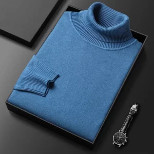 Men's Solid Color Turtleneck Sweater