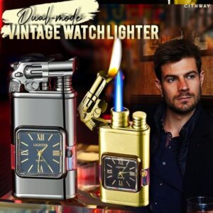 Remifa™ Windproof Dual-Flame Vintage Watch Lighter