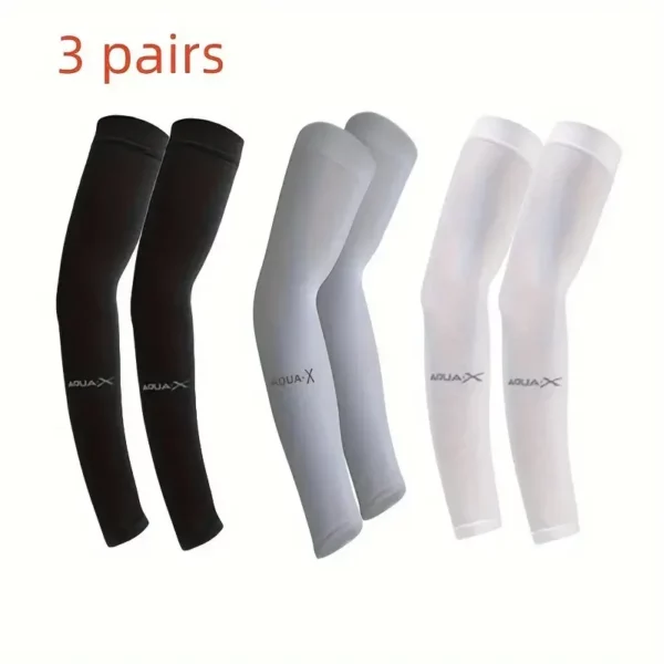 3 Pair of Breathable Sun Protection Sleeves - Breathable & UV Protective Gear for Sports, Driving, & Outdoor Adventures