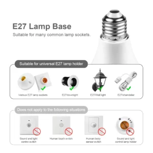 Microwave Radar Detection LED Light Bulb 220V E27 12W Radar Motion Induction Lamp Built-in Radar/Light Sensors For Home Stairs